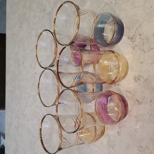 Mid century Rainbow highball glasses.